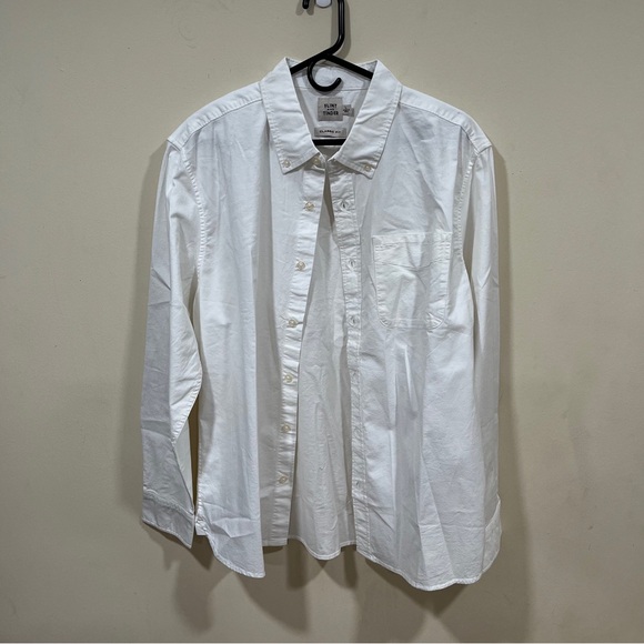 NWOT Flint And Tinder Button Up long Sleeve white  Shirt mens classic fit - Picture 1 of 8